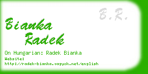 bianka radek business card